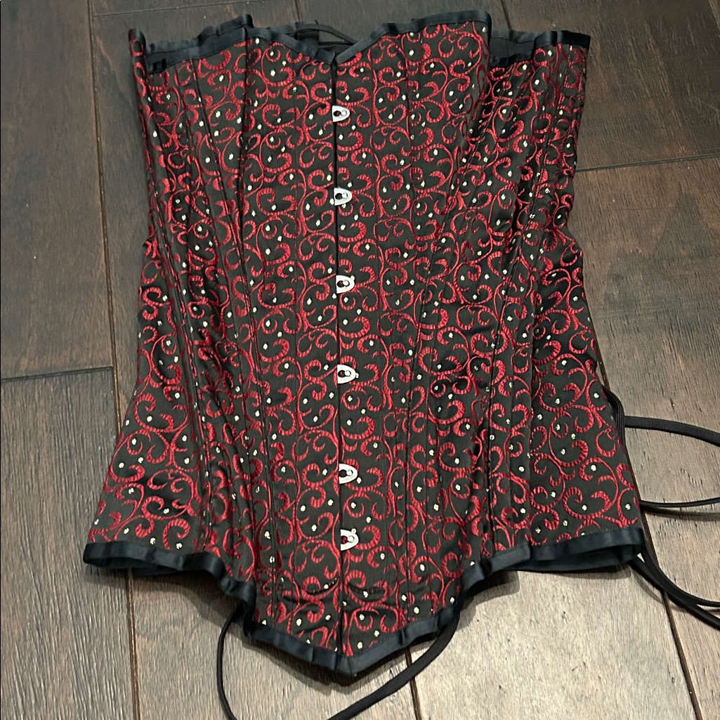 Red And Black Sweetheart Corset